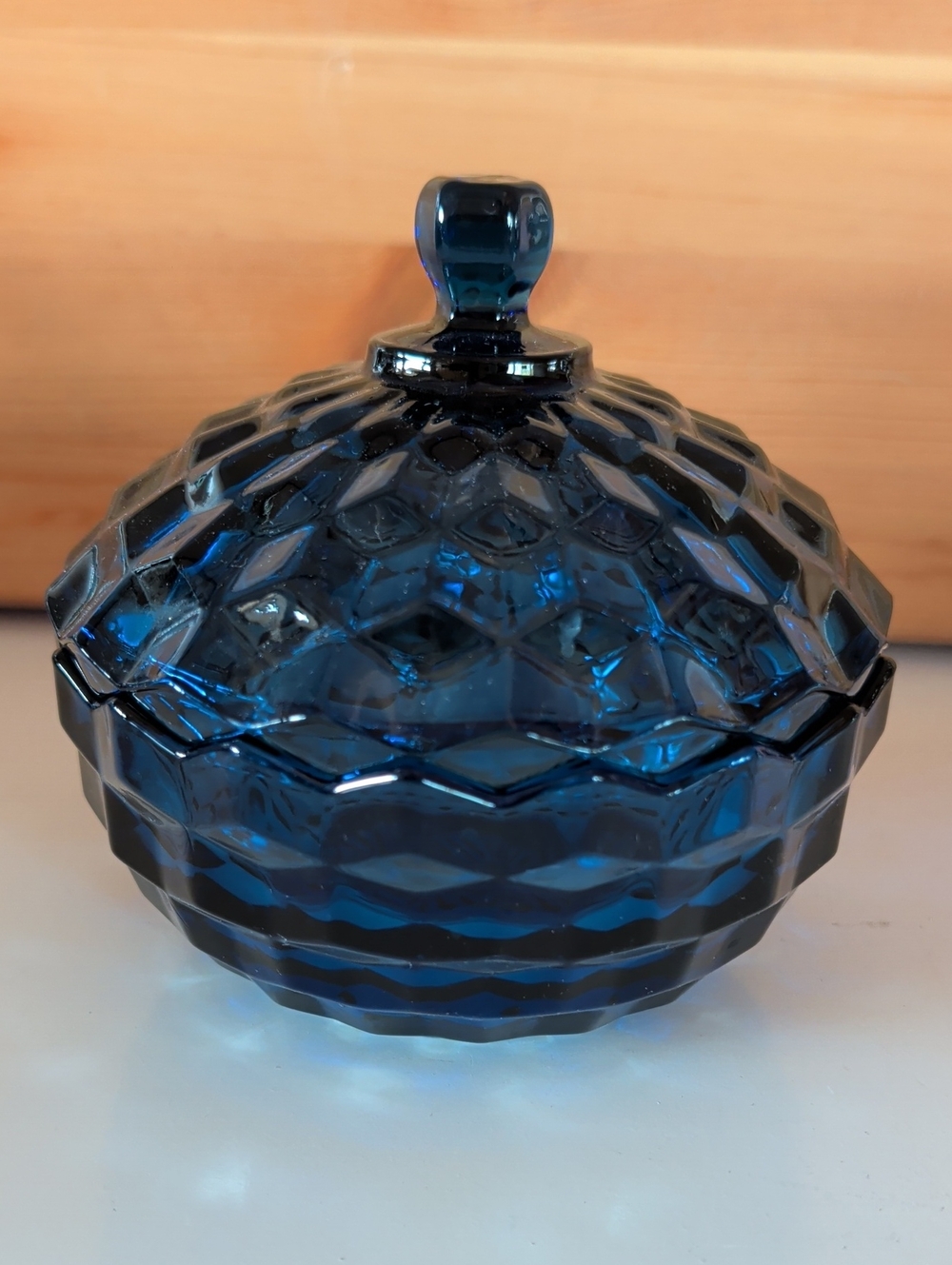 VTG. Indiana Glass Cobalt Blue   Candy Dish.